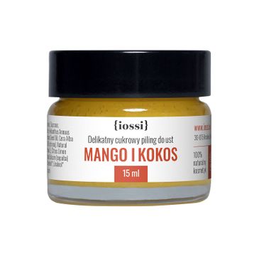 iossi Mango i Kokos delikatny cukrowy peeling do ust z woskiem pszczelim (15 ml)