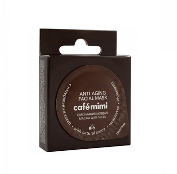 Cafe Mimi Anti-Aging przeciwzmarszczkowa maska do twarzy z masłem kakaowym (15 ml)