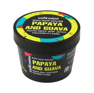 Cafe Mimi Body Soap Mousse mydło-mus do ciała Papaja i Guawa (110 ml)