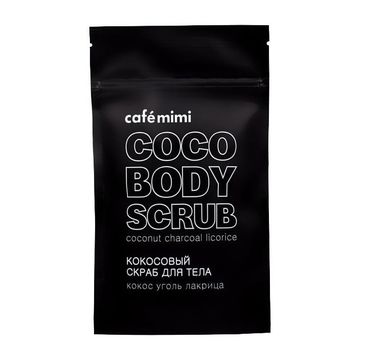 Cafe Mimi Coco Body Scrub kokosowy peeling do ciała Węgiel i Lukrecja (150 g)