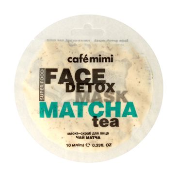 Cafe Mimi Maseczka-scrub do twarzy Matcha & Aloe Vera Herbata (10 ml)