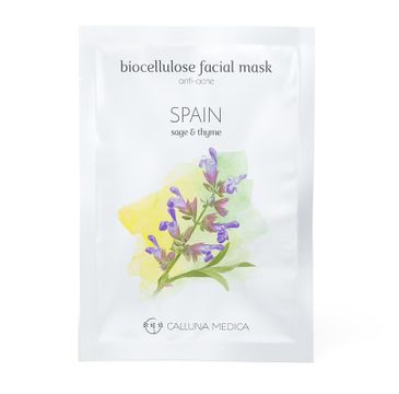 Calluna Medica maseczka Spain Anti-Acne Biocellulose Facial Mask przeciwtrądzikowa maseczka w płachcie z biocelulozy (12 ml)