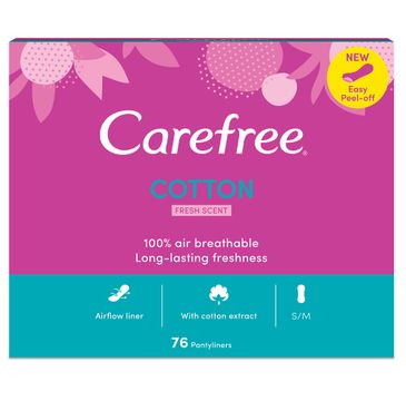 Carefree Cotton wkładki higieniczne świeży zapach 76szt