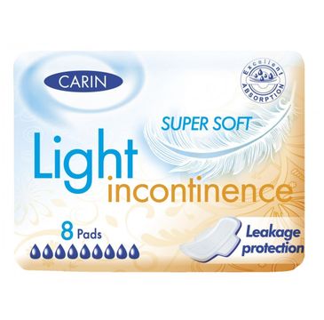 Carin Light Incontinence wkładki na nietrzymanie moczu Super Soft (8 szt.)