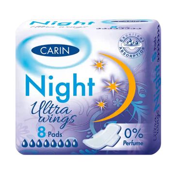 Carin Ultra Wings Night podpaski higieniczne na noc 8szt