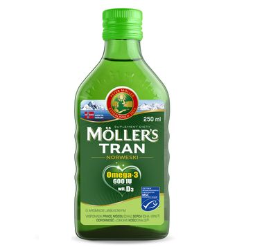 Möller's – Tran Norweski suplement diety Jabłkowy (250 ml)