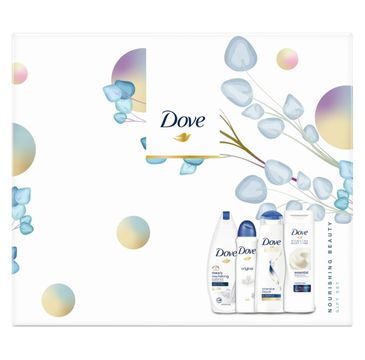 Dove Zestaw prezentowy Nourishing Beauty żel pod prysznic 250ml+balsam do ciała 250ml+antyperspirant w aerozolu 150ml+szampon do włosów 250ml