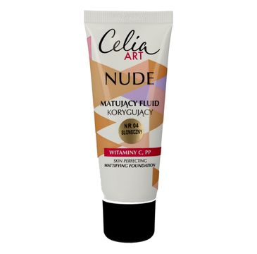 Celia Art Nude matujący fluid do twarzy korygujący nr 04 słoneczny 30 ml