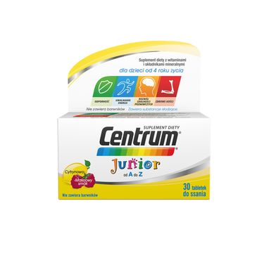 Centrum od A do Z witaminy dla dzieci od 4. roku życia suplement diety do ssania (30 tabletek)