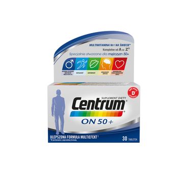 Centrum On 50+ witaminy i minerały dla mężczyzn po 50. roku życia suplement diety (30 tabletek)