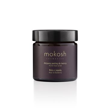 Mokosh – Active Face Scrub aktywny peeling do twarzy Róża z jagodą (60 ml)