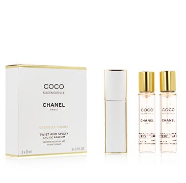 Chanel Coco Mademoiselle woda perfumowana spray z wymiennym wkładem 3x20ml