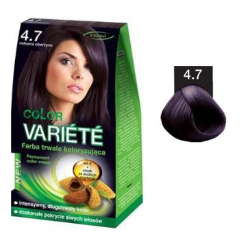 Chantal Variete Color Permanent Color Cream farba trwale koloryzująca 4.7 Miłosna Oberżyna 50g