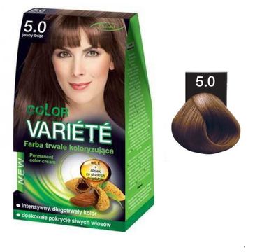 Chantal Variete Color Permanent Color Cream farba trwale koloryzująca 5.0 Jasny Brąz 50g