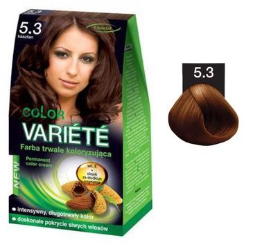 Chantal Variete Color Permanent Color Cream farba trwale koloryzująca 5.3 Kasztan 50g