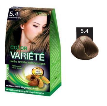 Chantal Variete Color Permanent Color Cream farba trwale koloryzująca 5.4 Orzechowy Brąz 50g