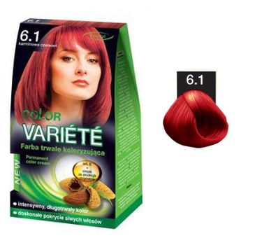 Chantal Variete Color Permanent Color Cream farba trwale koloryzująca 6.1 Karminowa Czerwień 50g