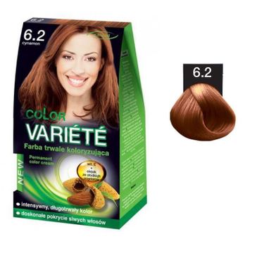 Chantal Variete Color Permanent Color Cream farba trwale koloryzująca 6.2 Cynamon 50g