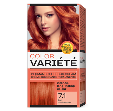 Chantal Variete Color Permanent Color Cream farba trwale koloryzująca 7.1 Rudy (50 g)