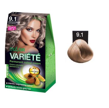 Chantal Variete Color Permanent Color Cream farba trwale koloryzująca 9.1 Diamentowy Blond 50g