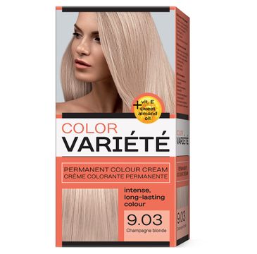 Chantal Variete Color Permanent Colour Cream farba trwale koloryzująca 9.03 Szampański Blond (110 g)