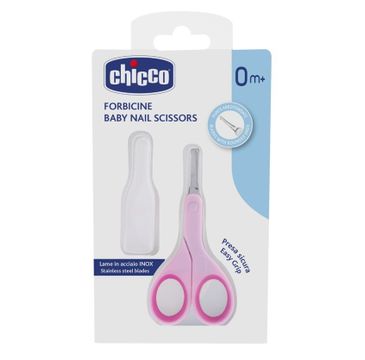 Chicco Baby Nail Scissors nożyczki z osłonką - 0m+ różowe