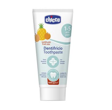 Chicco Toothpaste pasta do zębów z fluorem 1000ppm o smaku wieloowocowym 1-5l (50 ml)