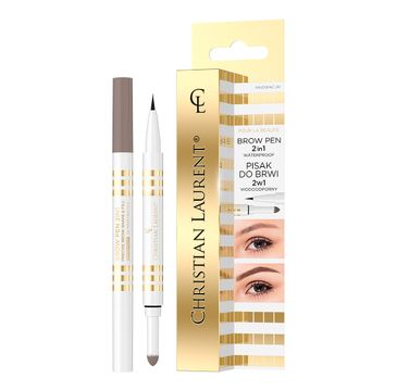 Christian Laurent Brow Pen 2in1 wodoodporny pisak do brwi 2w1 02 Warm Brown (6 ml)