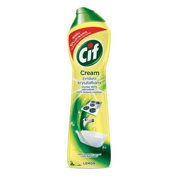 Cif Cream Lemon mleczko z mikrokryształkami do czyszczenia powierzchni 540g