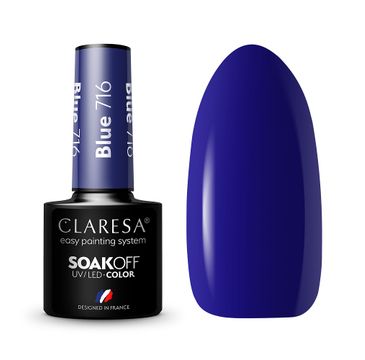 Claresa Soak Off UV/LED Blue lakier hybrydowy 716 (5 g)