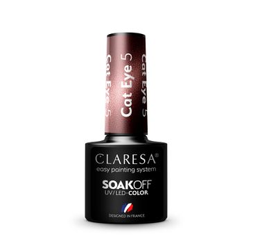 Claresa Soak Off UV/LED Cat Eye lakier hybrydowy 5 (5 g)