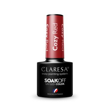Claresa Soak Off UV/LED Color lakier hybrydowy Cozy Red (5 g)