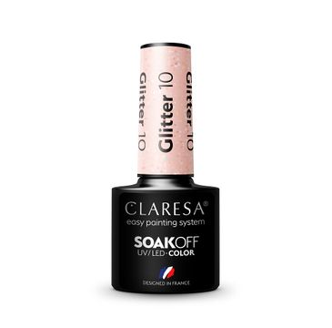 Claresa Soak Off UV/LED Glitter lakier hybrydowy 10 (5 g)