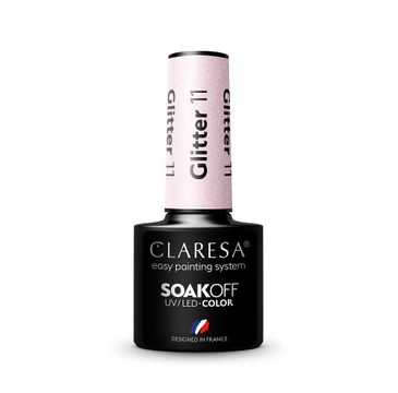 Claresa Soak Off UV/LED Glitter lakier hybrydowy 11 (5 g)