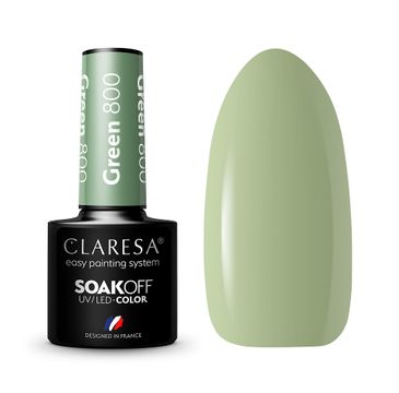 Claresa Soak Off UV/LED Green lakier hybrydowy 800 (5 g)