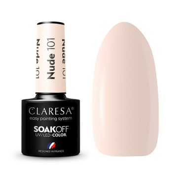 Claresa Soak Off UV/LED Nude lakier hybrydowy 101 (5 g)