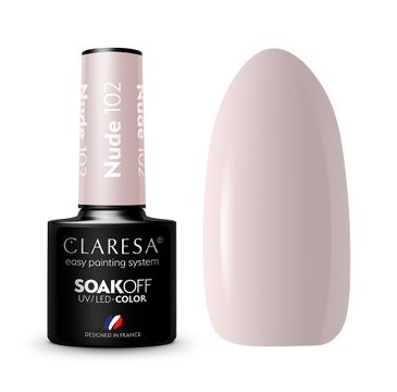 Claresa Soak Off UV/LED Nude lakier hybrydowy 102 (5 g)