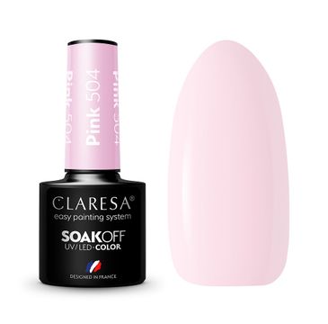 Claresa Soak Off UV/LED Pink lakier hybrydowy 504 (5 g)