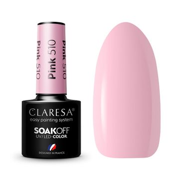 Claresa Soak Off UV/LED Pink lakier hybrydowy 510 (5 g)