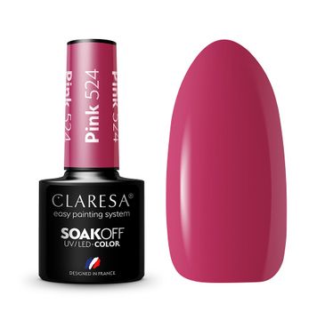 Claresa Soak Off UV/LED Pink lakier hybrydowy 524 (5 g)