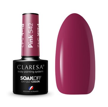 Claresa Soak Off UV/LED Pink lakier hybrydowy 542 (5 g)