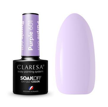 Claresa Soak Off UV/LED Purple lakier hybrydowy 601 (5 g)