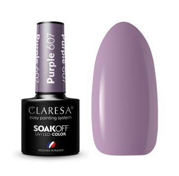 Claresa Soak Off UV/LED Purple lakier hybrydowy 607 (5 g)