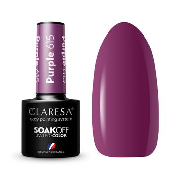 Claresa Soak Off UV/LED Purple lakier hybrydowy 615 (5 g)