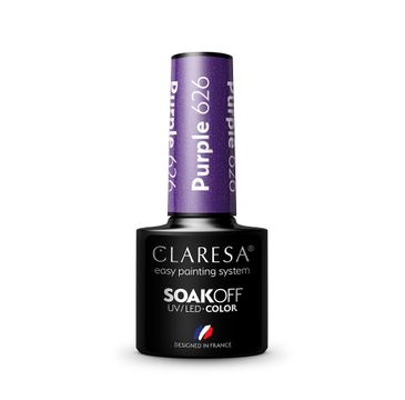Claresa Soak Off UV/LED Purple lakier hybrydowy 626 (5 g)