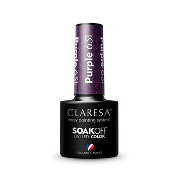 Claresa Soak Off UV/LED Purple lakier hybrydowy 631 (5 g)