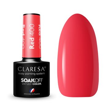 Claresa Soak Off UV/LED Red lakier hybrydowy 400 (5 g)