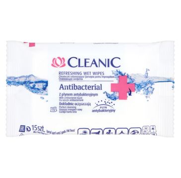 Cleanic Antibacterial chusteczki odświeżające antybakteryjne 15 szt. 1 op.