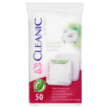 Cleanic Płatki kosmetyczne Pure Effect Kwadratowe 1 op - 50 szt