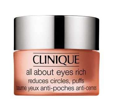 Clinique All About Eyes Rich Bogaty krem redukujący sińce pod oczami, opuchliznę oraz linie i drobne zmarszczki (15 ml)